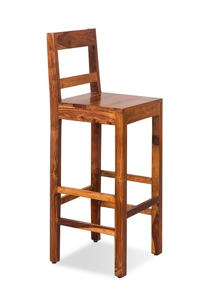 Solid teak wood bar chair